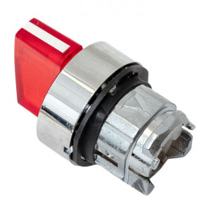 Исполнительный механизм переключателя ХB4 красный на 3 положения возвратный без фиксации, с подсветкой с короткой ручк IP65 EKF XB4BD3L-R-65