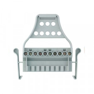 Штекер для клемм 93.102.0055.0, Штекер 10 полюсов для клемм WKB 2.5/B/U, тип фиксации провода: винтовой, номинальное сечение: 2,5 мм кв., 24A, 1000V, мм, цвет: серый, тип монтажа: на кабель