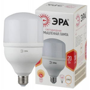 Лампа светодиодная ЭРА STD LED POWER T80-20W-2700-E27 E27 / Е27 20Вт колокол теплый белый свет(кр.1шт) [Б0049587]