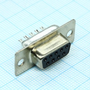 DS1033-09FBNSISS, гнездо 9 pin на кабель (пайка)