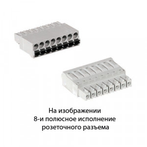 Розеточный разъем на кабель 8513 BS/6 OB, Розеточный разъем, прямой, на кабель, шаг: 3.5 мм, 6 полюсов, фиксация провода Push-in, исполнение: без маркировки, 250V, 8А, цвет: серый