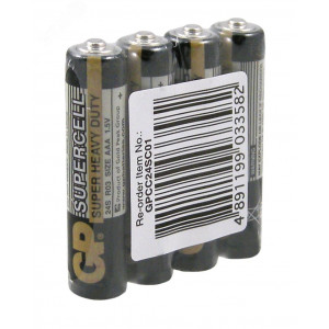 Батарейка солевая Super & Greencell & PowerPlus -4 шт. в пленке 10887