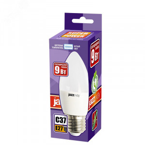 Лампа светодиодная LED 9w E27 4000K свеча 5019065