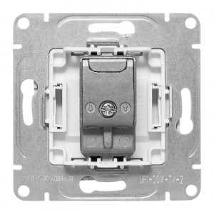 Механизм розетки TV, опроходная, белый Эпика EKF UP1-SOW-TV-2