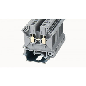 Проходная клемма PC2.5-01P-11-00Z(H), Проходная клемма, тип фиксации провода: винтовой, номинальное сечение: 2,5 мм кв., 24A, 500V, ширина: 5,2 мм, цвет: серый, тип монтажа: DIN35