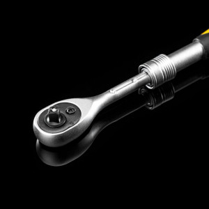 Ключ телескопический трещоточный 1/4, 162-210мм, CrV, двухкомпонентная рукоятка KR-12-8413