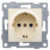 Розетка 1-м СП Ugra 16А 250В с заземл. защ. шторки механизм беж. С11Р4-003