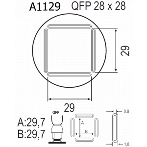 QUICK A1129, Насадка для термофена в паяльных станциях серий Quick 850, Quick 855, Quick 857, Quick 861, Quick 990