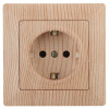 4-202-11 Розетка 2P+E Schuko, 16А-250В, СУ, Solo, сосна (10/200/2000) Б0043318