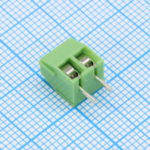 L-KLS2-350-3.50-02P-4S, Клеммник винтовой, 2 контакта, 3.5мм, прямой на плату