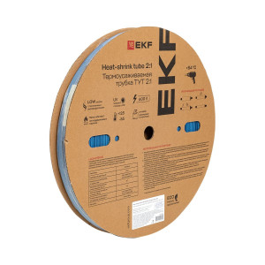 Термоусаживаемая трубка ТУТ нг 20/10 синяя рулон PROxima tut-20-g