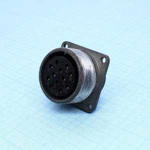 ШР32П12ЭГ1 розетка, 12-ти контактная негерметичная приборная розетка