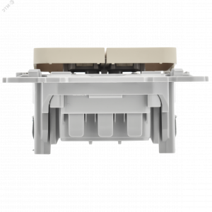 FLITE Выключатель 2-клавишный 10А ВС12-1-0-ФлСл сливочный IEK FI-V20-0-10-1-K86