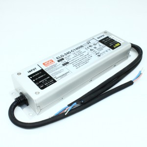 ELG-240-C1400B-3Y, AC-DC, 239.4Вт, IP67, вход 100…305В AC, 47…63Гц/142…431В DC, ККМ, выход 86…171В/1400мА, изоляция 3750В AC, в кожухе 244х71х37.5, -40…+70°С, димминг 3 в 1, с проводом заземления