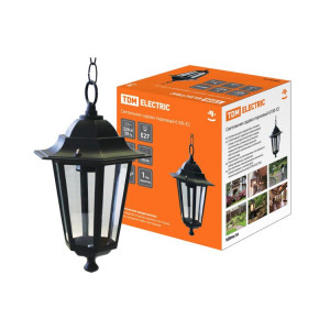 Светильник 6100-05 садово-парковый шестигранник, 100Вт, подвес, черный SQ0330-0010