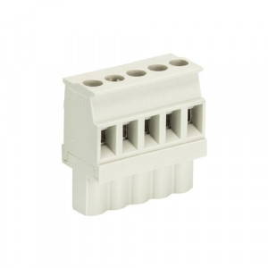 Розеточный разъем на кабель 8113 B/5 VL, Розеточный разъем, прямой, на кабель, шаг: 5.0 мм, 2 полюса, фиксация провода винтовая, исполнение: с маркировкой, 400V, 12А, цвет: серый