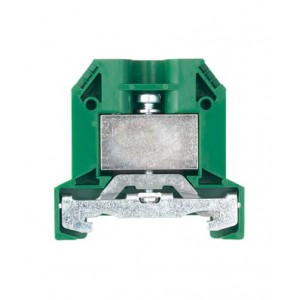 Заземляющая клемма 9700A/10 SL2 S35, Заземляющая клемма, тип фиксации провода: винтовой, номинальное сечение: 16 мм кв., 800V, ширина: 10 мм, цвет: желто-зеленый, тип монтажа: DIN35