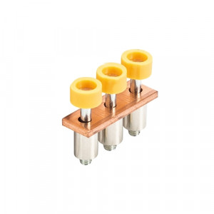 Соединительная перемычка IVB WKI16- 3, Соединительная перемычка, 3 полюса, изолированная, винтовая, для клемм: WKI 16/U, цвет: желтый