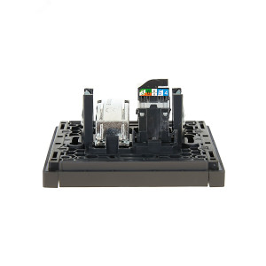 FORTE&PIANO Розетка двойная TV+RJ45 кат.5E FP336 серый IEK FP-AK20-1-K03