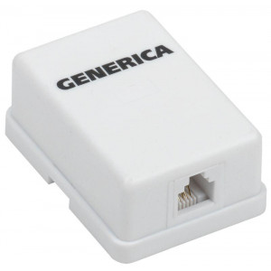 Розетка компьютерная 1-м ОП RJ12 кат.3 UTP CS2-3C03U-12-G