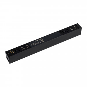 Светильник MAG-FLAT-25-L200-6W Warm3000 (BK, 100 deg, 24V, DALI) 046332, Светильник для магнитных треков шириной 25 мм, с управлением DALI. Мощность 6 Вт. Цвет свечения ТЕПЛЫЙ 3000K, световой поток 380лм, угол 100°, CRI>90. Корпус прямоугольный, металл, цвет черный, IP20. Размеры LxWxH 204x20x25мм. Входное напряжение DC24V