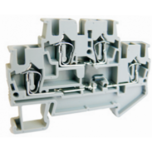 Этажная клемма UJ5-2.5/2-2D/XL-R, Этажная клемма, 2 этажа, с диодом, тип фиксации провода: пружинный, номинальное сечение: 2,5 мм кв., 26A, 500V, ширина: 5,2 мм, цвет: серый, тип монтажа: DIN35