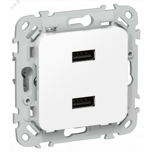 FLITE Розетка USB A+A 3,1А РЮ-2-ФлБ белый IEK FI-U21-D31-K01