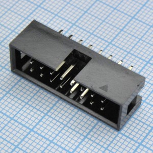 IDC-16M, вилка в плату шаг 2.54мм. прямая