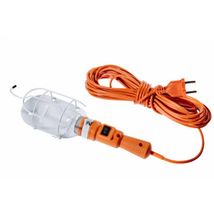 Светильник 60вт 10м переносной с выключателем с решеткой 22016