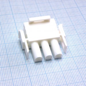 350766-4, Корпус разъема Universal MATE-N-LOK, розетка 3PIN, In-Line (Nylon, UL 94V-0) без контактов, шаг 6.35 мм