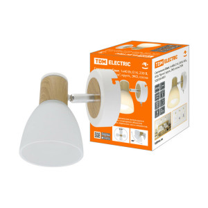 Светильник Спот, 1х40Вт, Е14, 230 В, 50 Гц, IP20, "Бутон", кругл., ЭКО, сосна, SQ0356-0001