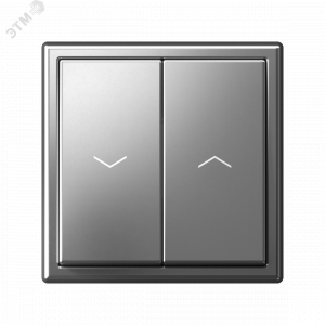 ARTGALLERY 2-клавишный выключатель для жалюзи, 2х сх.4, 10А, механизм, сталь GAL000919