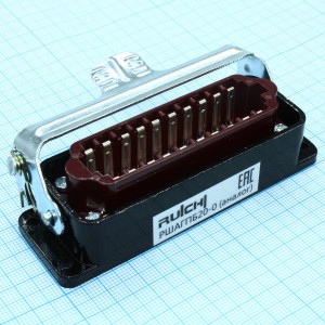 РШАГПБ-20-О аналог, Соединитель  низкочастотный, прямоугольный, внутреннего монтажа