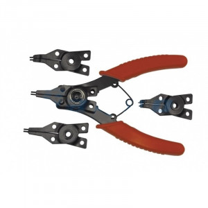 8PK-249, Съемник для внешних и внутренних стопорных колец, три съемных наконечника 180°/90°/45° в комплекте