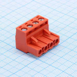 WJ2EDGK-5.0-04P-16-00A, Разъем клеммный винтовой на кабель 4 контакта шаг 5 мм