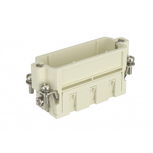 Вилочная контактная вставка HA-016-MC, Вилочная контактная вставка, обжимная фиксация, 16 полюсов + PE, типоразмер 16A, 250V, 16A, (обжимные контакты поставляются отдельно)