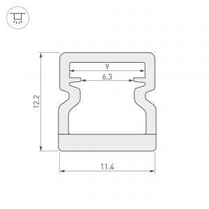 Профиль WPH-LINE-1212-2000 OPAL 023302(1), Цельнолитой пластиковый профиль со встроенным матовым экраном. Материал - PC. Для лент и линеек шириной до 6 мм. Размер 2000*11.4*12.2мм. Класс пылевлагозащиты – IP65 (при соблюдении технологии герметизации). Цена за 1м. Для лент и линеек максимальной мощ