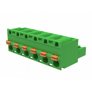 Розеточный разъем на кабель MC-RJ7.62H24P-0001, Розеточный разъем, прямой, на кабель, шаг: 7.62 мм, 24 полюса, фиксация провода Push-in, исполнение: стандартное, 630V, 12A, цвет: зеленый