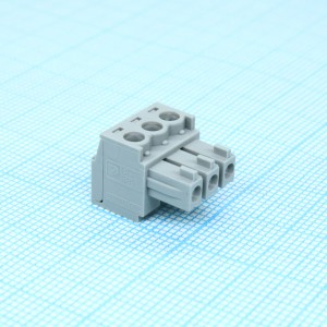 BCP-381- 3 G, Разъемы для печатной платы, номинальный ток: 8 A, расчетное напряжение (III/2): 160 В, номинальное сечение: 1,5 мм?, полюсов: 3, размер шага: 3,81 мм, тип подключения: Винтовой зажим с натяжной гильзой, цвет: сигнальный серый