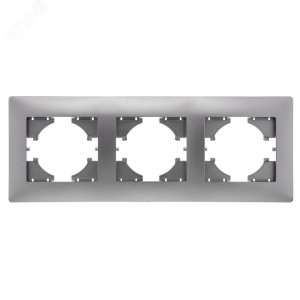 Рамка 3-м Bravo серебр. С1030-004