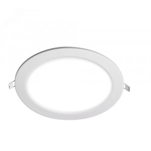 Светильник светодиодный ДВО-18w 6500K 1200 Лм IP40 WH d220мм встраиваемый круг 5009721A