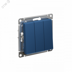 Выключатель 3-кл. AtlasDesign (сх. 1+1+1) 10AX механизм аквамарин SE ATN001131