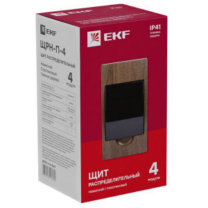 Щит ЩРН-П-4 IP41 темное дерево PROxima pb40-n-4-dark