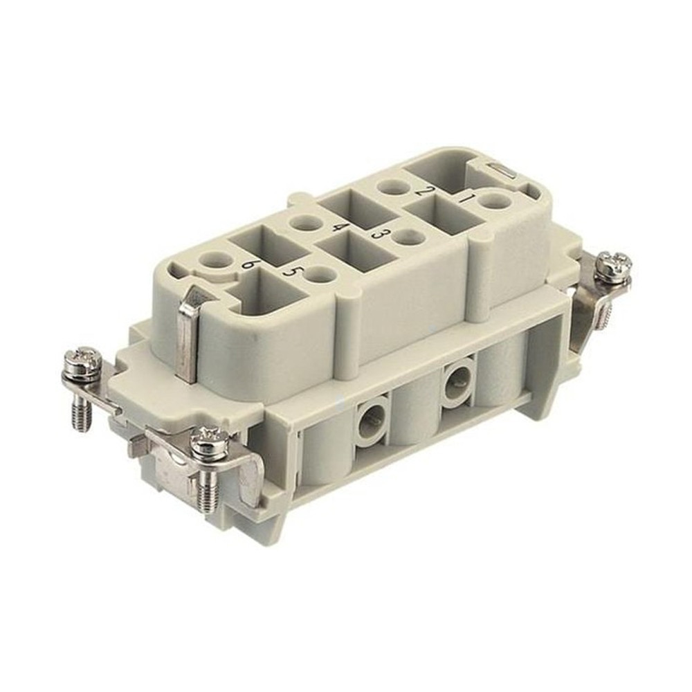 Изображение товара Розеточная контактная вставка SSB-006-F 6 полюсов винтовая фиксирует серебро