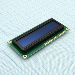 WEH001602ALPP5N00001, OLED символьный 16х2 (1602A), желтый, 8-битный паралл. интерфейс/опц. SPI, VDD = 5В, -40...+80С