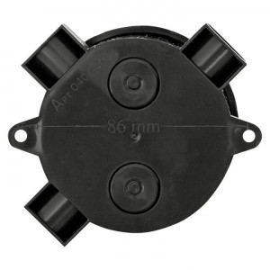 Коробка распределительная КМР-040-040б трехрожковая черная (70х35) PROxima plc-kmr-040-040b