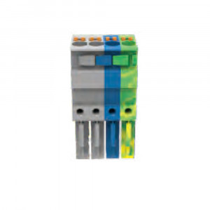 Разъем для клемм DS2.5-H-09P-11-00Z(H), Разъем для клемм DS2.5/1P (PE), 9 полюсов, номинальное сечение: 2,5 мм кв.,  фиксация провода: Push-in, цвет: серый