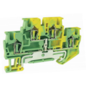 Заземляющая клемма UJ5-2.5/2-2JDE, Заземляющая этажная клемма, 2 этажа, тип фиксации провода: пружинный, номинальное сечение: 2,5 мм кв., ширина: 5,2 мм, цвет: желто-зеленый, тип монтажа: DIN35, стандарт GB/T14048.1,