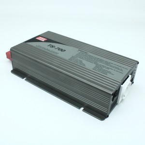 TS-700-212B, DC-AC, 700Вт, Рпик=1400Вт, Uвх=10.5…15В DC, Uвых=230В АС 50Гц, КГИ<3%, изоляция 3000В AC, в кожухе 343х184х70мм, 0…+60°С