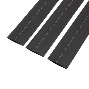 Трубка термоусадочная ТУТ нг 60,0/30,0 черная, термоусаживаемая трубка в метровой нарезке, не поддерживает горение